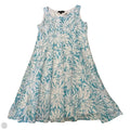 Dress Casual Midi By Perceptions In Blue & White, Size: L