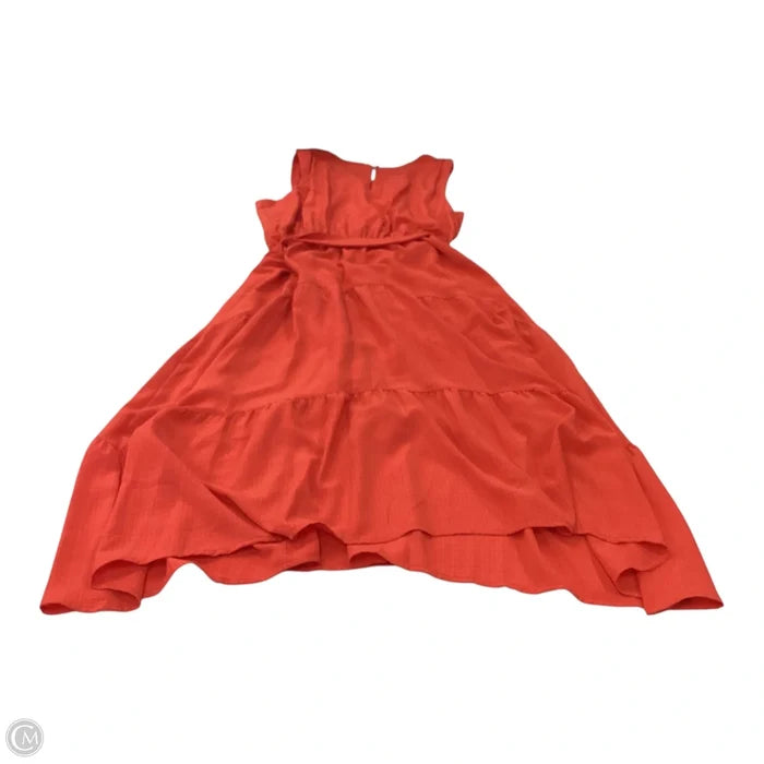 Dress Casual Midi By Simply Vera In Red, Size: L