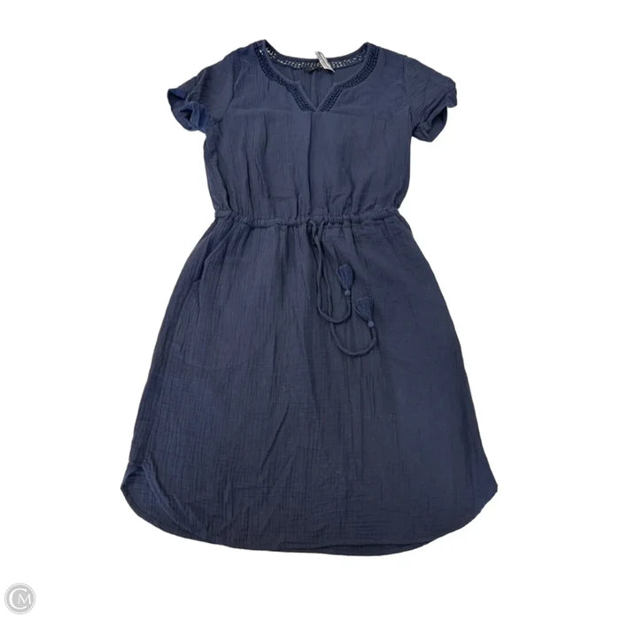 Dress Casual Midi By Talbots In Navy, Size: M