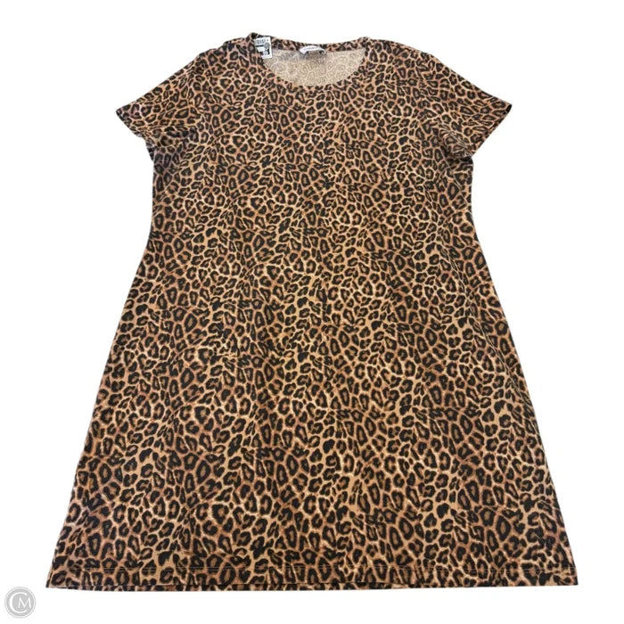 Dress Casual Short By Calvin Klein In Animal Print, Size: Xl
