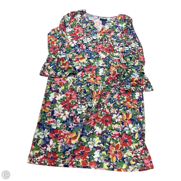 Dress Casual Short By Caribbean Joe In Floral Print, Size: M