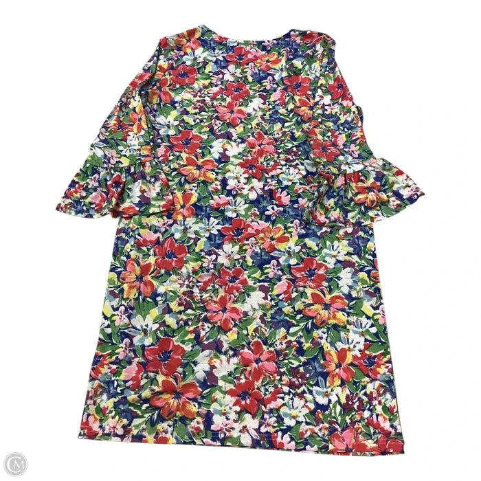 Dress Casual Short By Caribbean Joe In Floral Print, Size: M