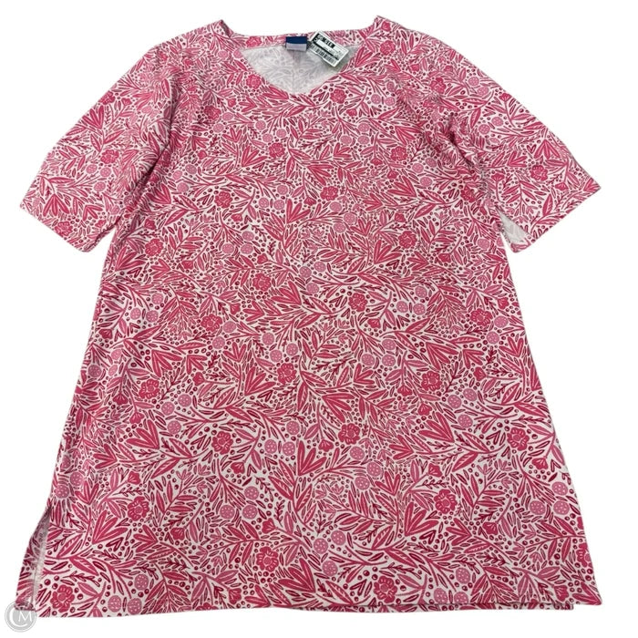 Dress Casual Short By Cmc In Pink & White, Size: M