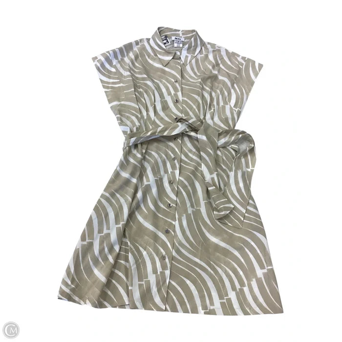 Dress Casual Short By Dkny In Tan & White, Size: 12