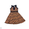 Dress Casual Short By En Focus In Blue & Orange, Size: 6p