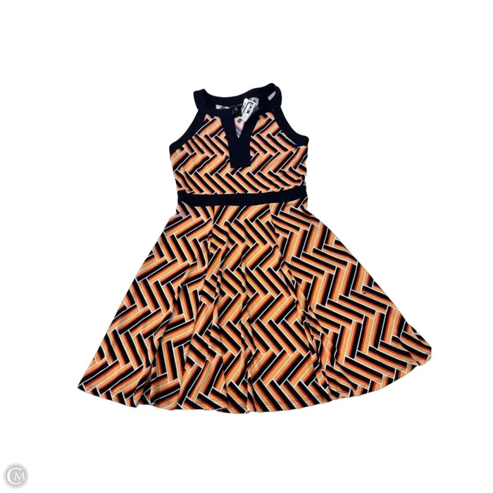 Dress Casual Short By En Focus In Blue & Orange, Size: 6p
