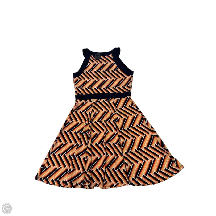 Dress Casual Short By En Focus In Blue & Orange, Size: 6p