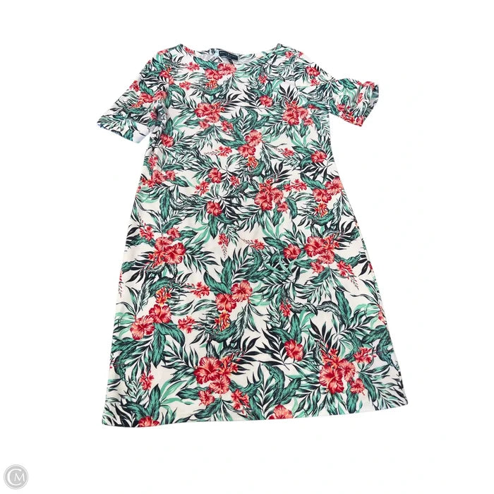 Dress Casual Short By Karen Scott In Floral Print, Size: L