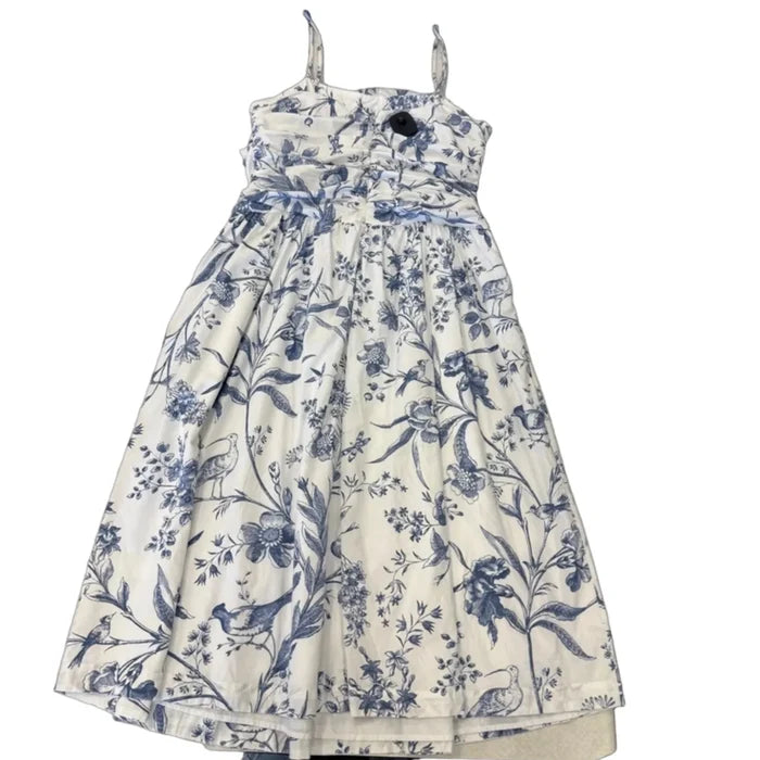 Dress Casual Short By Loft In Blue & White, Size: 10p