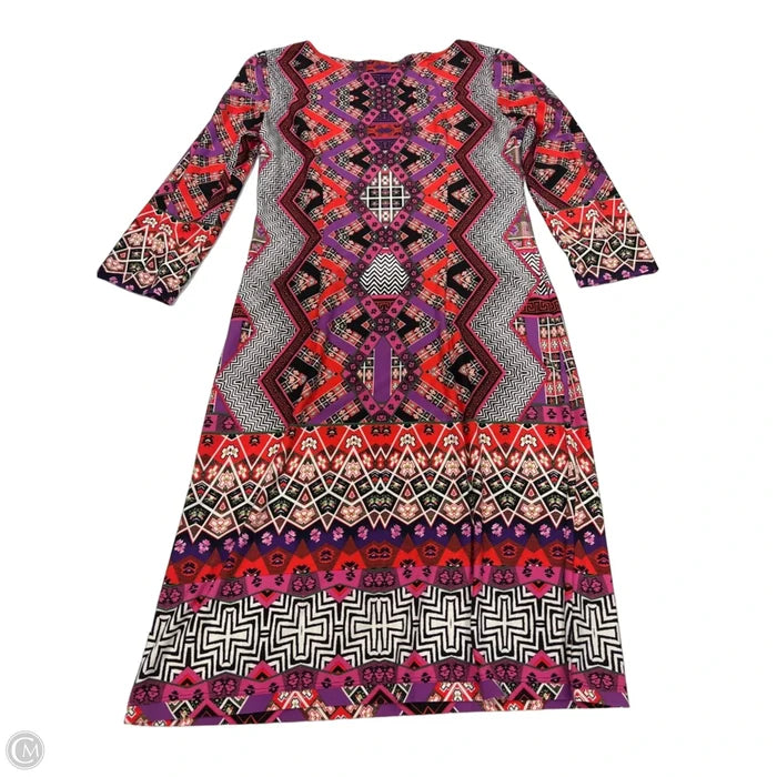 Dress Casual Short By London Times In Orange & Purple, Size: 4p