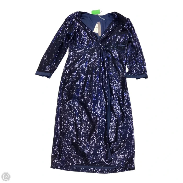 Dress Party Midi By Anthropologie In Navy, Size: 0p