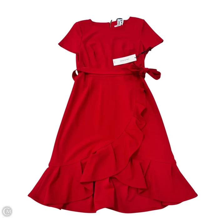 Dress Party Midi By Calvin Klein In Red, Size: 8