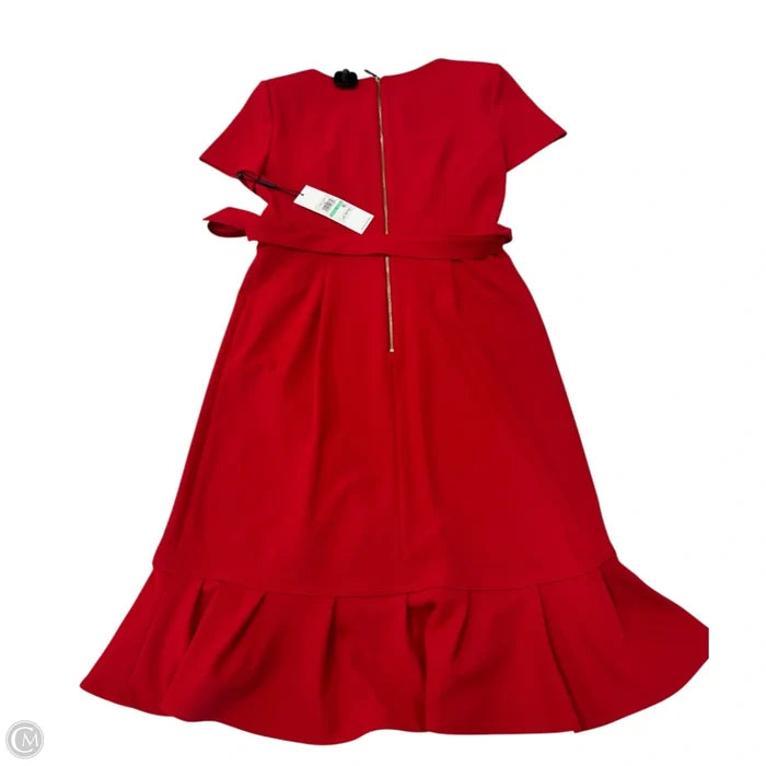 Dress Party Midi By Calvin Klein In Red, Size: 8