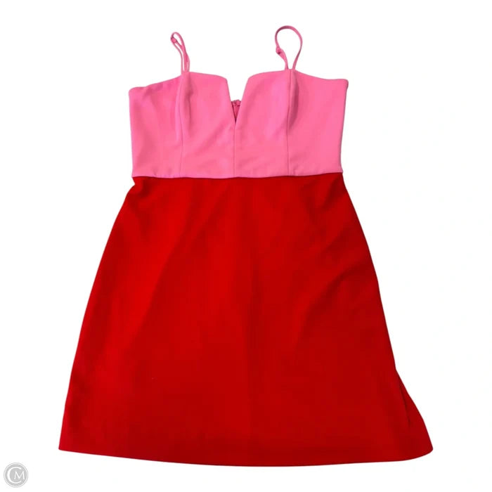 Dress Party Short By Bcbg In Pink & Red, Size: M