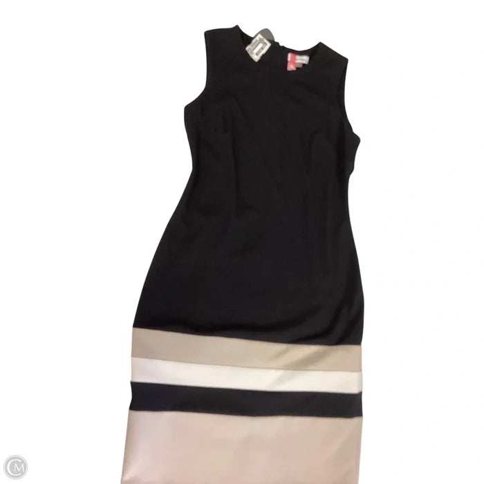 Dress Work By Calvin Klein In Black & Brown, Size: M