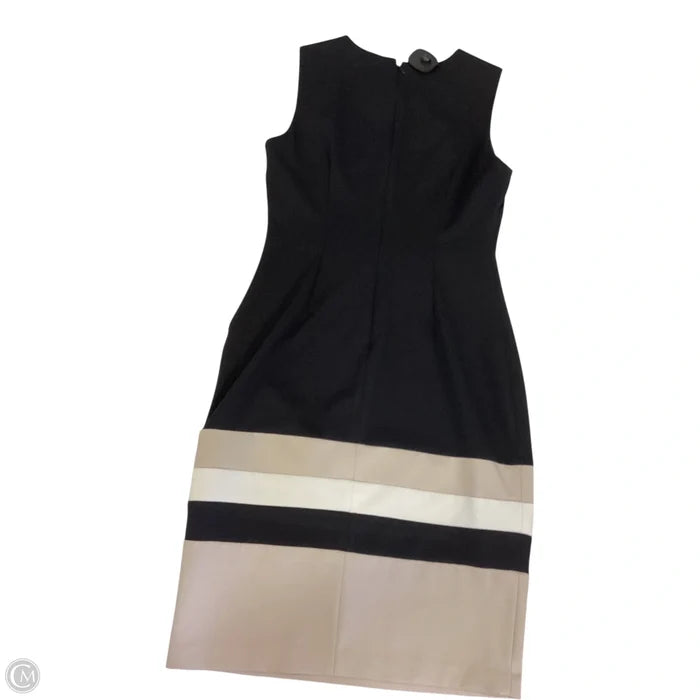 Dress Work By Calvin Klein In Black & Brown, Size: M