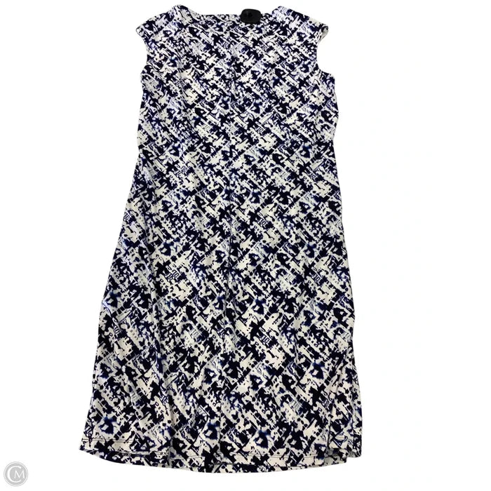 Dress Work By Chaps In Blue & White, Size: Xl