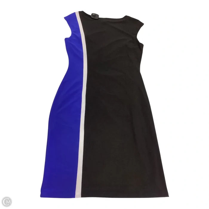 Dress Work By Lauren By Ralph Lauren In Black & Blue, Size: 10