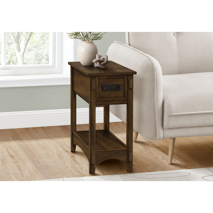 End Table - Brown Walnut Veneer