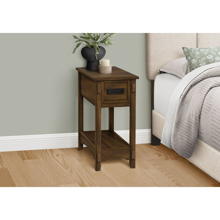 End Table - Brown Walnut Veneer