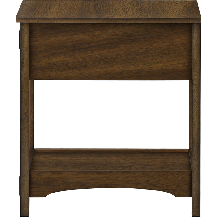 End Table - Brown Walnut Veneer