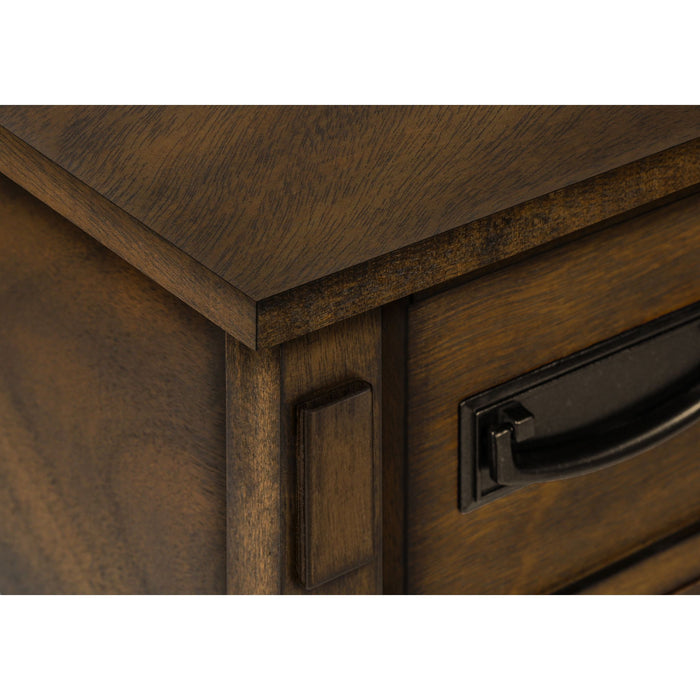 End Table - Brown Walnut Veneer