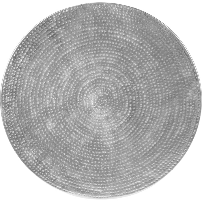 End Table - Chrome Iron Metal Drum