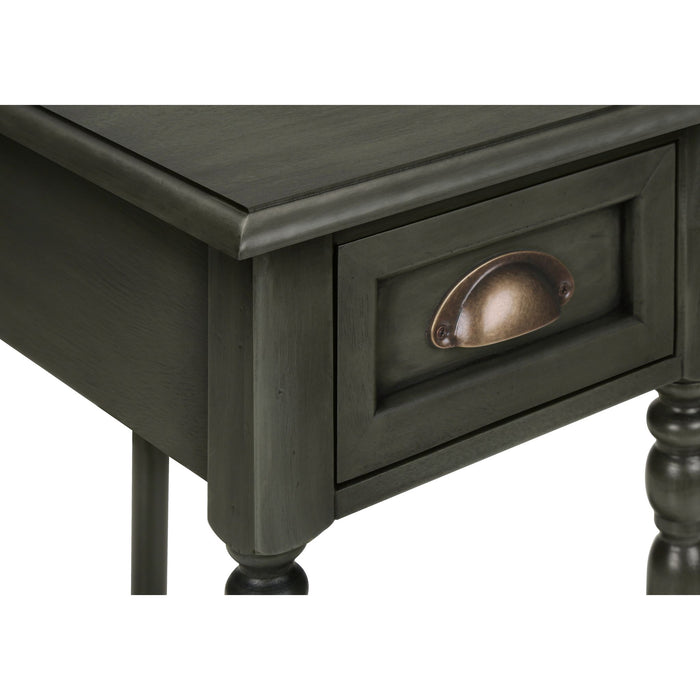 End Table - Dark Green Veneer
