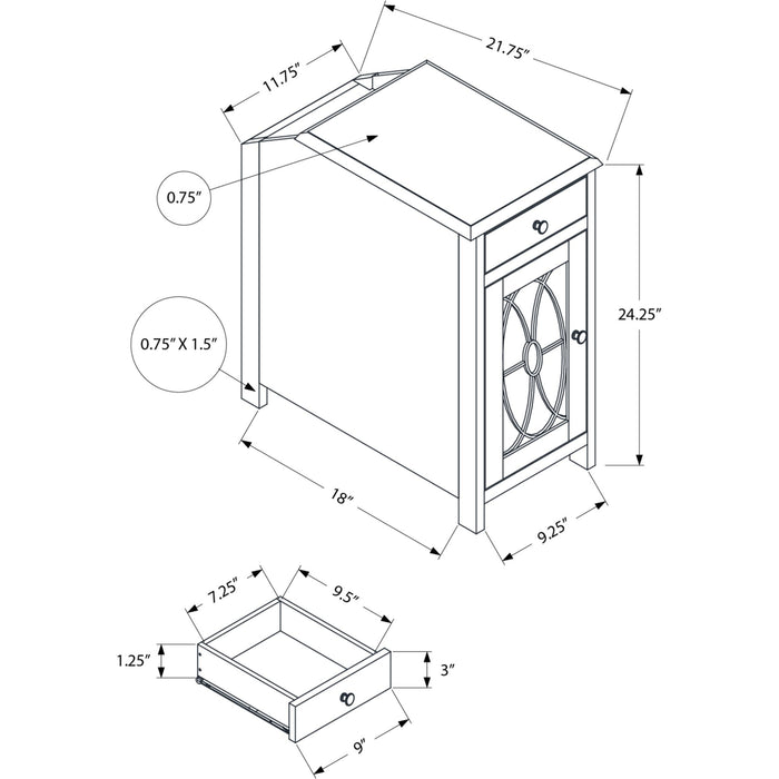 End Table - Dark Taupe Veneer