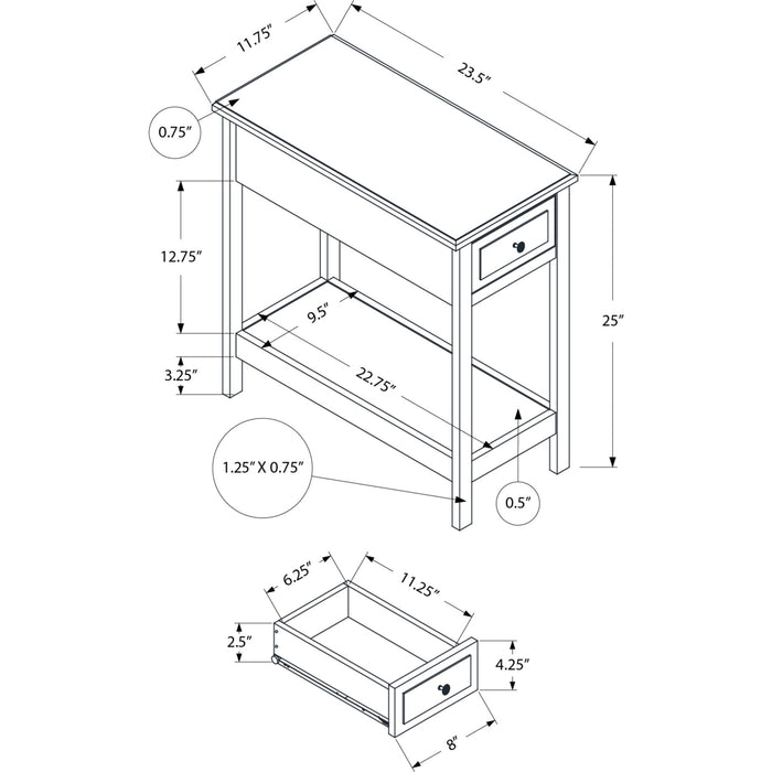 End Table - Dark Walnut Veneer