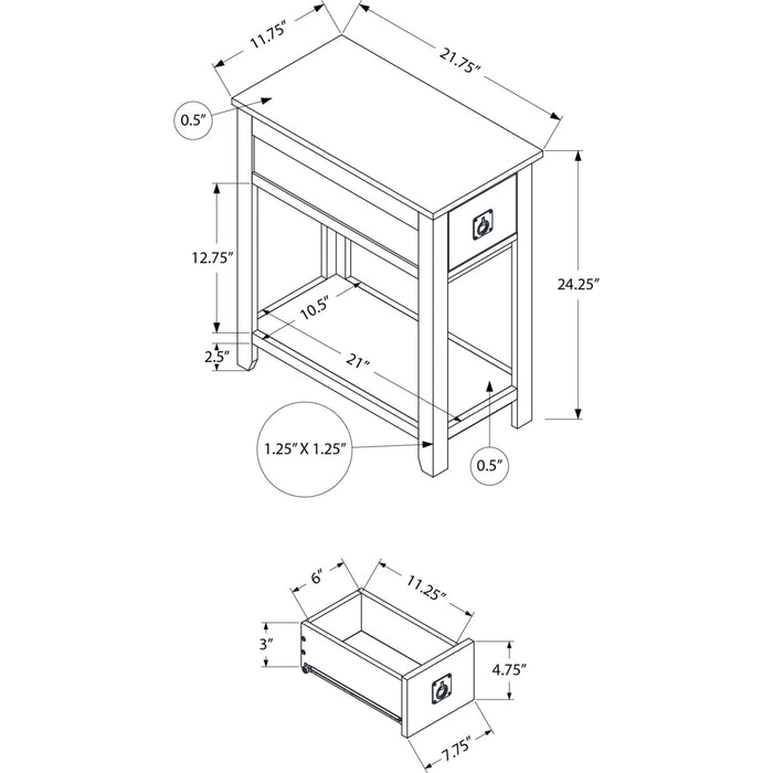 End Table - Espresso Veneer