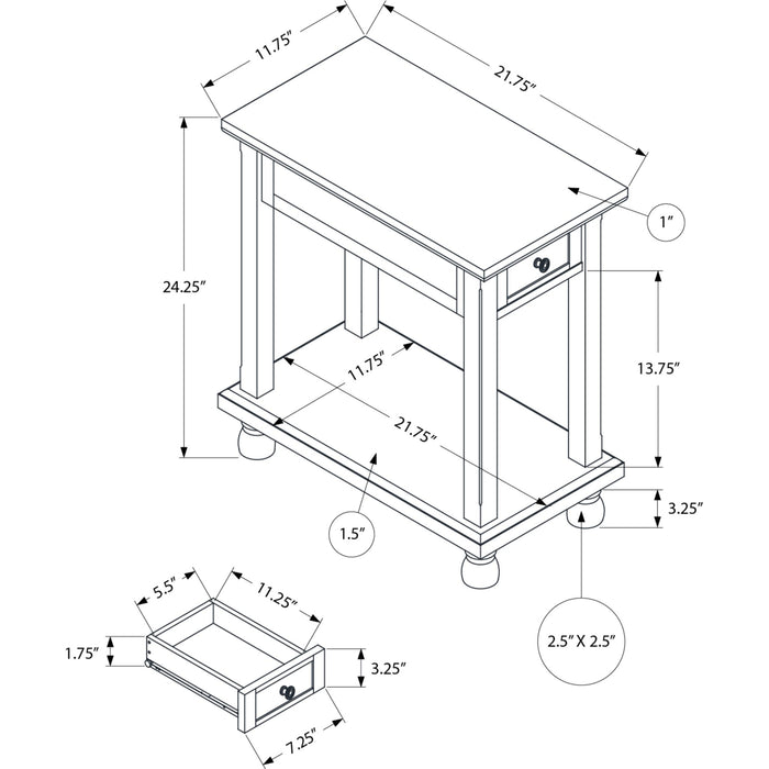 End Table - Espresso Veneer