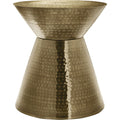 End Table - Gold Iron Metal Drum