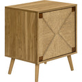 End Table - Light Walnut/Seagrass-look
