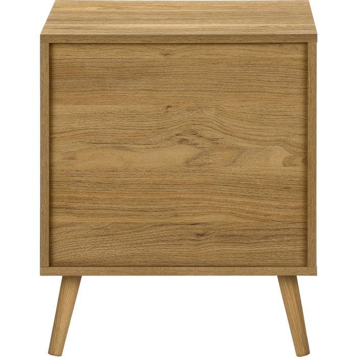 End Table - Light Walnut/Seagrass-look