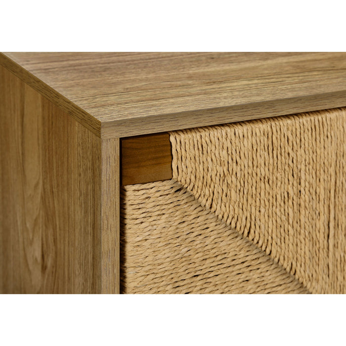 End Table - Light Walnut/Seagrass-look