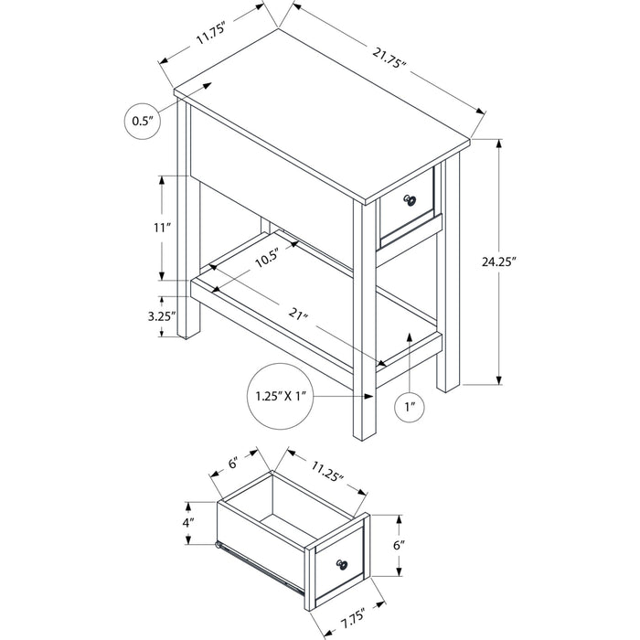 End Table - Washed Grey Veneer