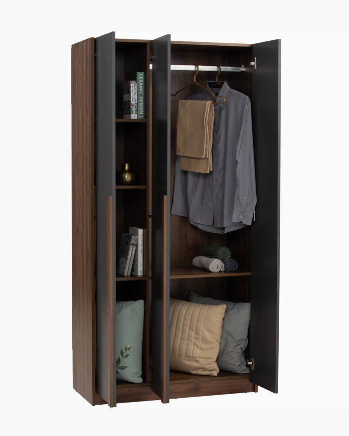 Enrich Open Door Wardrobe-Walnut