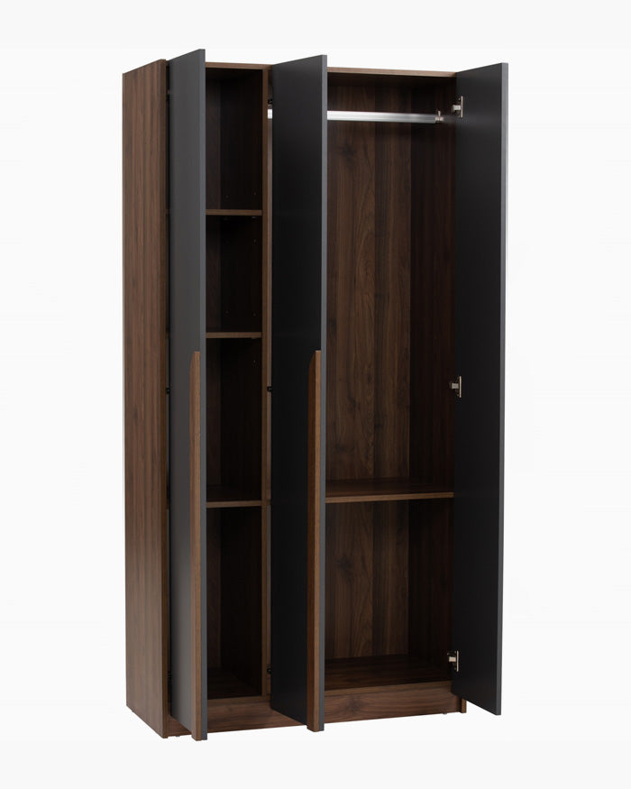 Enrich Open Door Wardrobe-Walnut