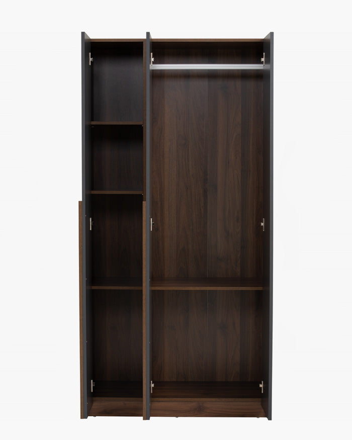 Enrich Open Door Wardrobe-Walnut