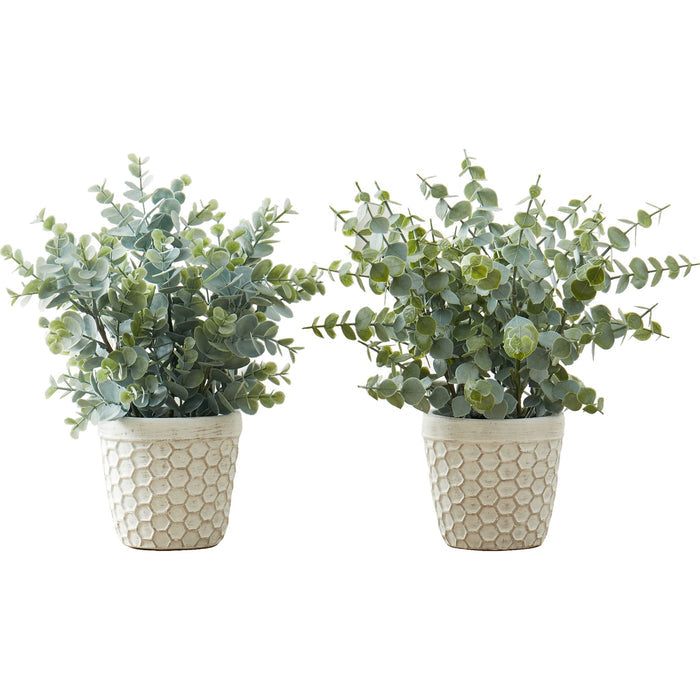 Eucalyptus - 13" Artificial Plant (Set of 2) in a 4" Pot