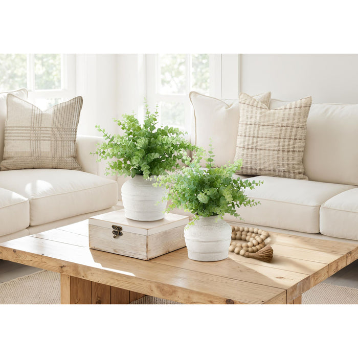 Eucalyptus - 16" Artificial Plant (Set of 2) in a 6" Pot