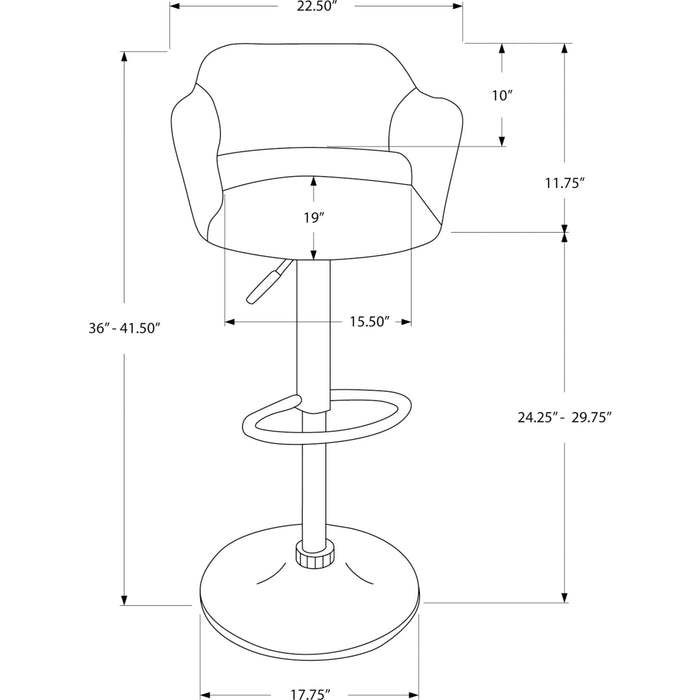 Fabric Adjustable Height Stool