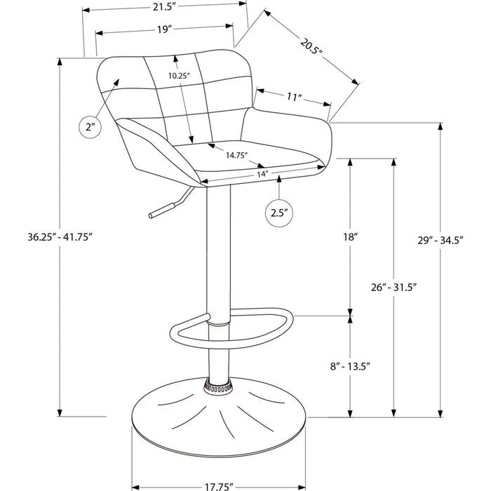 Fabric Adjustable Height Stool