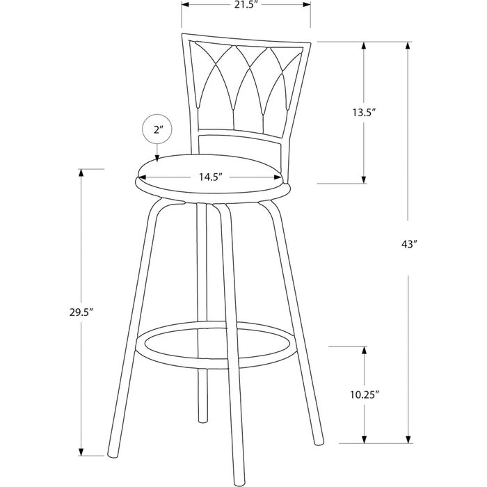 Fabric Bar Height Stool