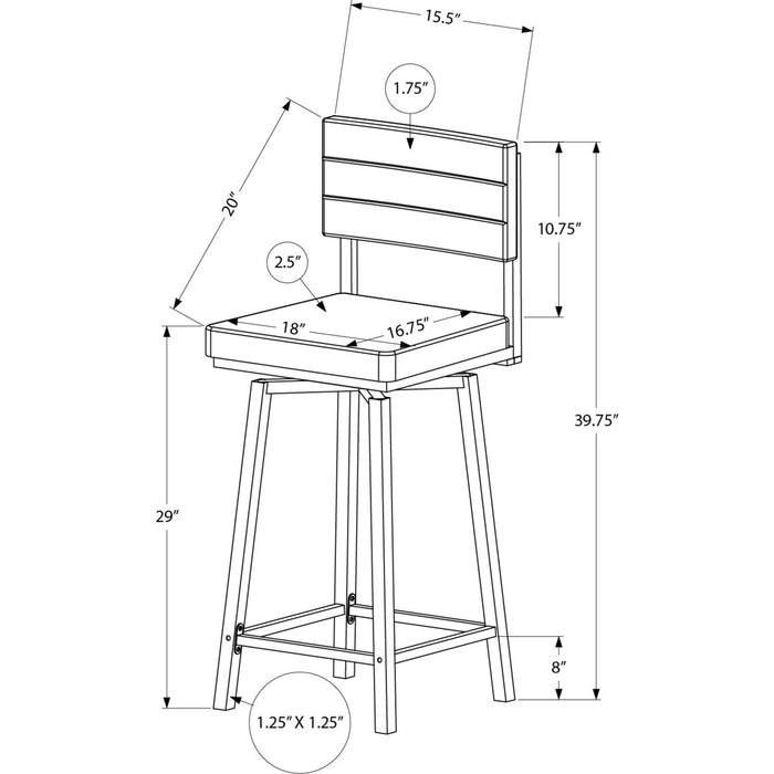 Fabric Bar Height Stool