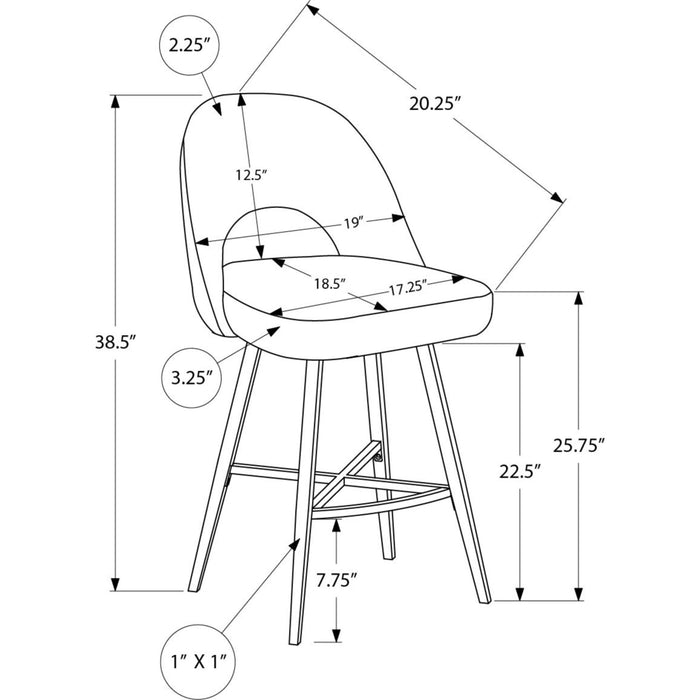 Fabric Counter Height Stool