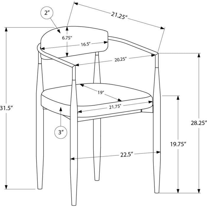 Fabric Dining Chair (Set of 2)