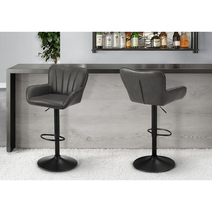 Faux Leather Adjustable Height Stool