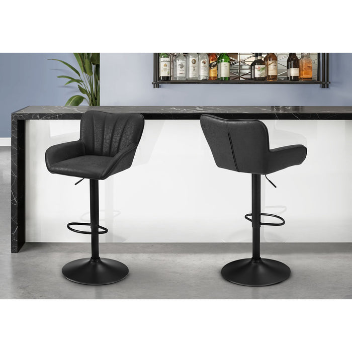 Faux Leather Adjustable Height Stool